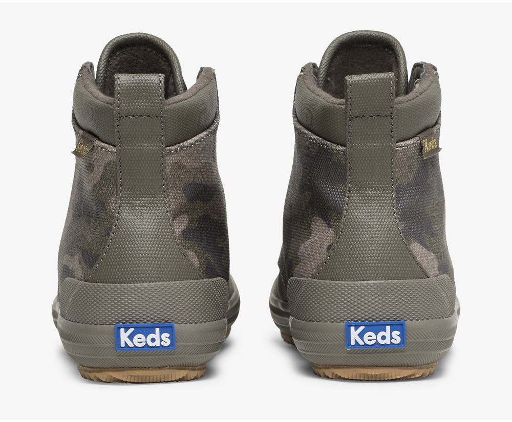 Keds Womens Boots Olive - Scout II Water-Resistant Camo Canvas w/ Thinsulate™ - 951VRODSF